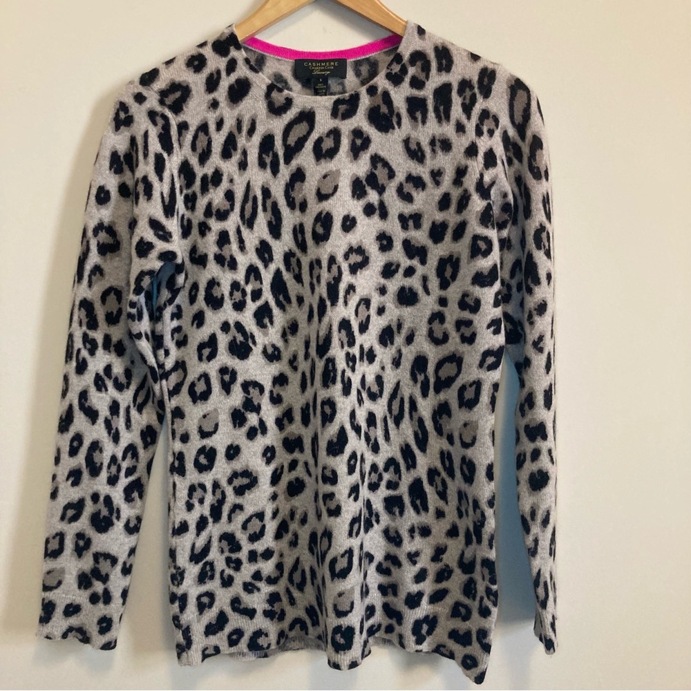 Cashmere sweater animal print size S